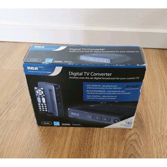 RCA Digital TV Converter DTA800 For Analog TV and Remote New Open Box DTA800 - Picture 1 of 6